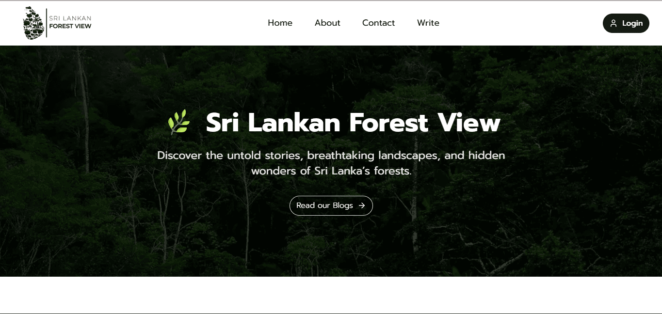 save the forests in our country, Sri Lanka
